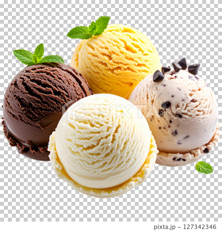Ice cream isolated on white background Ice cream isolated on white background 127342346
