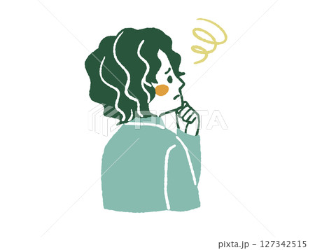 困っている男性-4色 困っている男性-4色 127342515