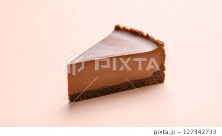 Decadent Chocolate Cheesecake Slice: A tempting slice of rich chocolate cheesecake, showcasing a smooth chocolate filling and a delicious crust. A culinary delight perfect for dessert enthusiasts Decadent Chocolate Cheesecake Slice: A tempting slice of rich chocolate cheesecake, showcasing a smooth chocolate filling and a delicious crust. A culinary delight perfect for dessert enthusiasts 127342733