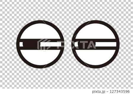 Simple monochrome icon in front view Simple monochrome icon in front view 127343596