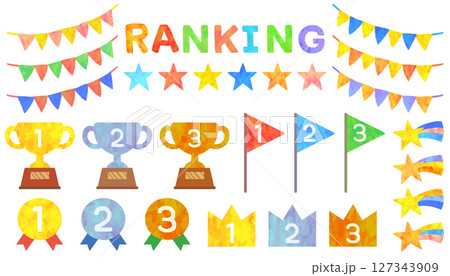 ランキング 賞 イラストセット ベクター素材 127343909