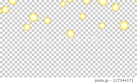 Bright glowing yellow sphere on a transparent background 127344171