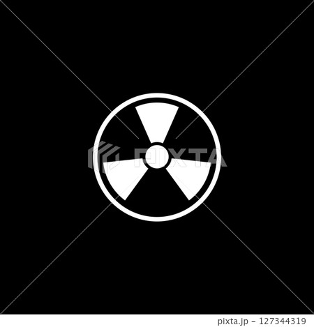 Radioactive warning logo 127344319