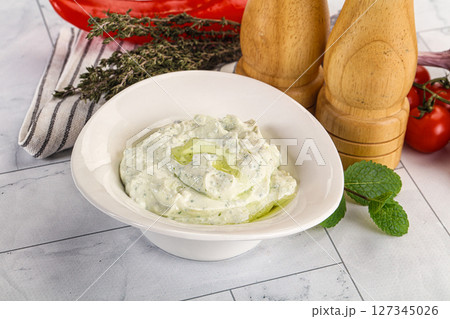 Greek feta dip with oil Greek feta dip with oil 127345026