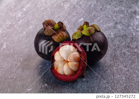 Ripe sweet juicy tropical mangosteen 127345272
