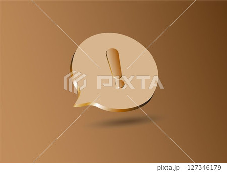 Chat message with warning sign Chat message with warning sign 127346179
