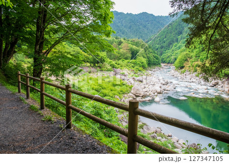 『寝覚の床』遊歩道からの絶景 127347105