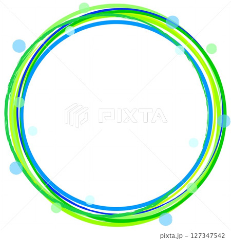 フレーム リング ドット 白背景 グリーン フレーム リング ドット 白背景 グリーン 127347542