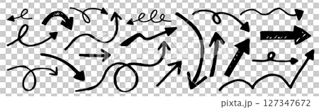 The appeal of rough lines: freehand arrows 127347672