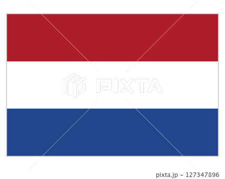 オランダの国旗（枠あり） 127347896
