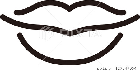 くちびる リップ 美容 女性 人物 アイコン 線 ピクトグラム デザイン 飾り イラスト 素材 くちびる リップ 美容 女性 人物 アイコン 線 ピクトグラム デザイン 飾り イラスト 素材 127347954