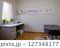Medical equipment for electrolysis, cosmetology, epilation couch. Beauty salon interior details Medical equipment for electrolysis, cosmetology, epilation couch. Beauty salon interior details 127348177