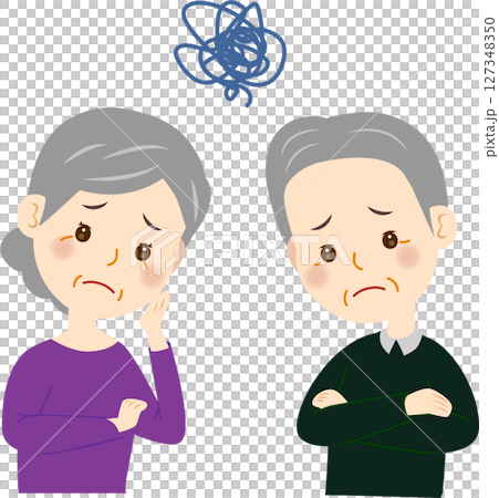 Troubled elderly couple Troubled elderly couple 127348350
