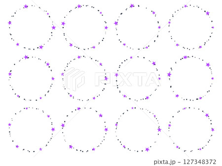 ガーリーな星のフレーム 127348372