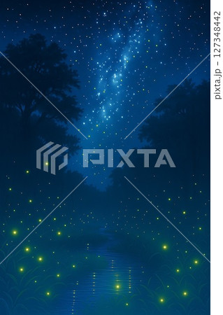 蛍と星空 127348442