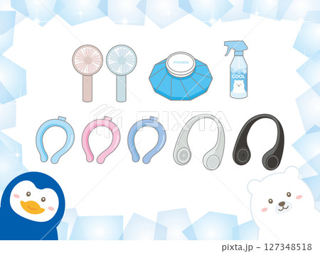 夏の熱中症対策にひんやり冷却グッズ 127348518