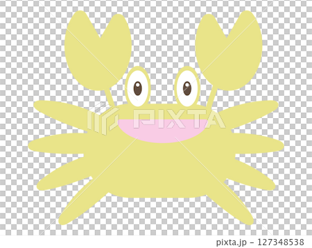 夏の海の砂浜にピッタリのカニくん 127348538