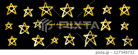 フリーハンドで描いた星のイラスト 127348732