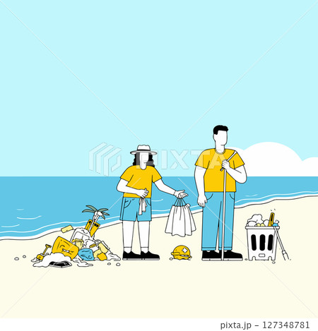 Beach Cleanup Volunteers Beach Cleanup Volunteers 127348781