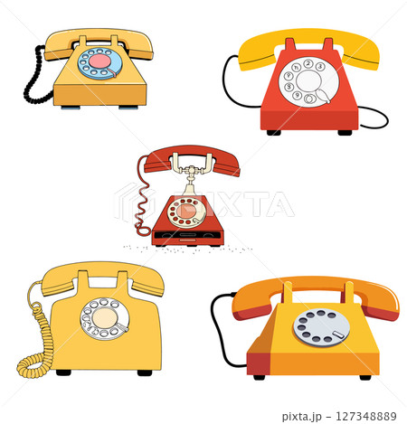 Collection of Vintage Rotary Dial Telephones 127348889