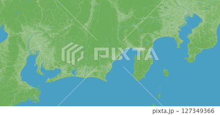 日本の東海地方の衛星写真風イラスト 日本の東海地方の衛星写真風イラスト 127349366