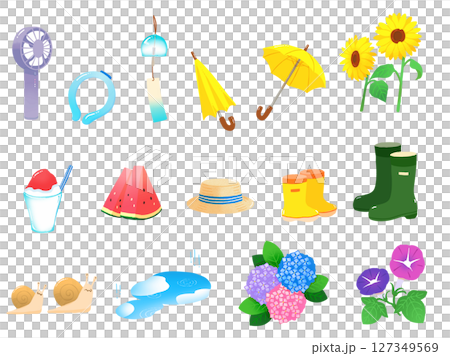 Seasonal illustrations - early summer 127349569