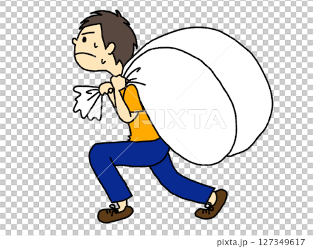 搬運垃圾的男子 127349617