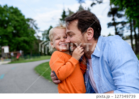 Portrait of dad and child enjoying time together 127349739