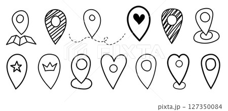 Various styles of location markers and symbols for maps and navigation applications Various styles of location markers and symbols for maps and navigation applications 127350084