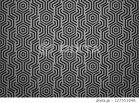 Abstract geometric pattern with stripes, lines. Seamless vector background. Gray and black ornament. Simple lattice graphic design 127351046