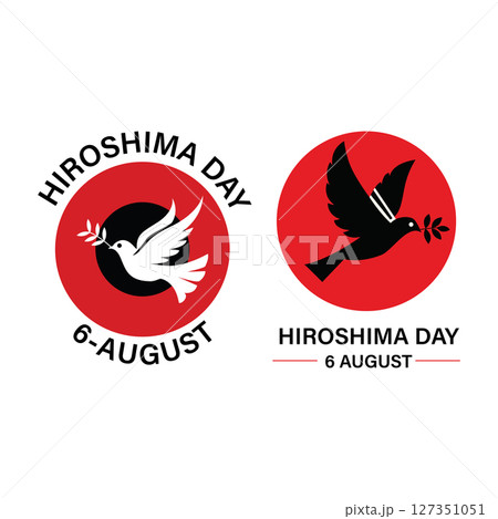 Hiroshima Day Remembrance Vector Hiroshima Day Remembrance Vector 127351051