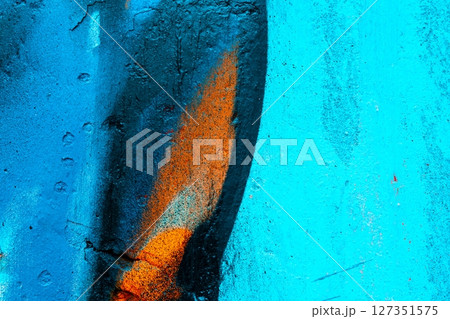 Abstract Blue Orange Texture with Urban Industrial Vibe Abstract Blue Orange Texture with Urban Industrial Vibe 127351575