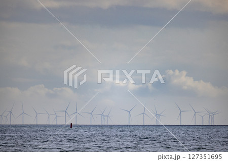 Eierland, De Cocksdorp, Texel, The Netherlands, Oktober 28th, 2024, Offshore Wind Turbines Eierland, De Cocksdorp, Texel, The Netherlands, Oktober 28th, 2024, Offshore Wind Turbines 127351695