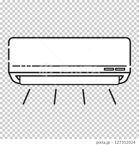 シンプルなエアコンの線画アイコン 127352024