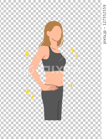 Illustration of a stylish woman without main lines Illustration of a stylish woman without main lines 127352559
