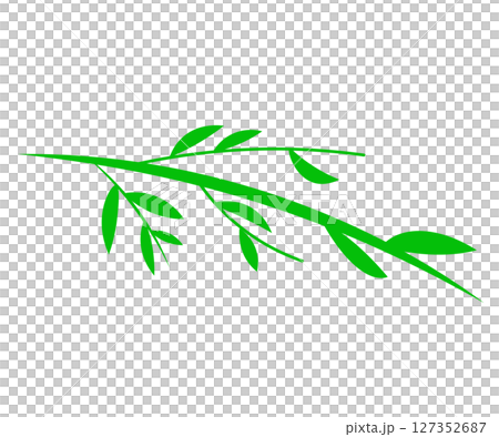 七夕の笹。ベクターイラスト	 127352687