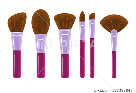 Set of Makeup Brushes Beauty and Cosmetic Tools 127352843