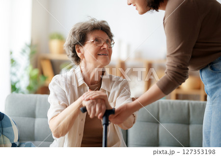Happy patient and caregiver Happy patient and caregiver 127353198