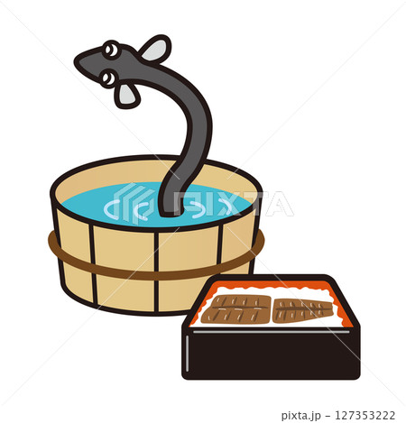 うなぎとうな重　イラスト 127353222