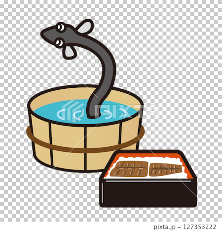 うなぎとうな重　イラスト 127353222