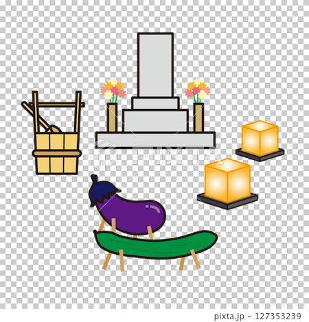 お盆のイラスト 127353239