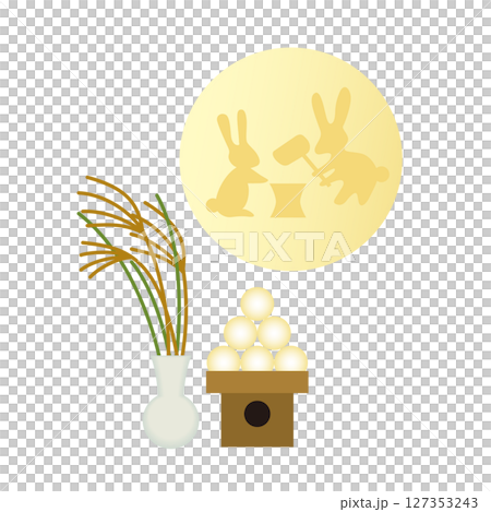 お月見　十五夜　イラスト 127353243