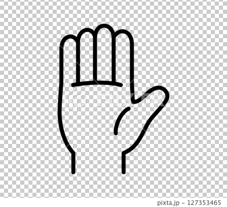 Simple hand icon illustration vector 127353465