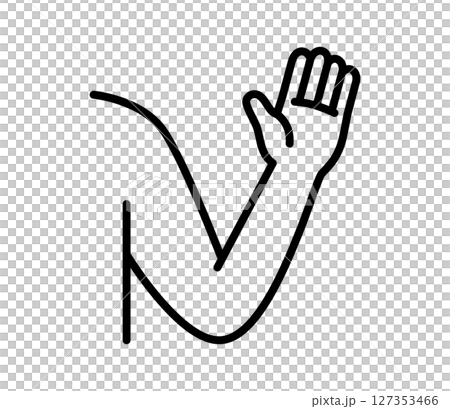 シンプルな手のアイコンイラスト ベクター シンプルな手のアイコンイラスト ベクター 127353466