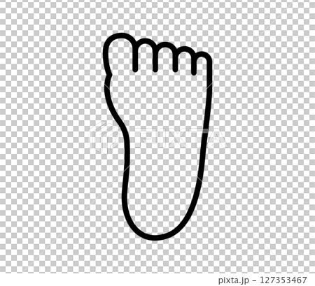 足の裏のシンプルなアイコンイラスト ベクター 足の裏のシンプルなアイコンイラスト ベクター 127353467