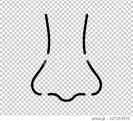 シンプルな鼻のアイコンイラスト　ベクター 127353470