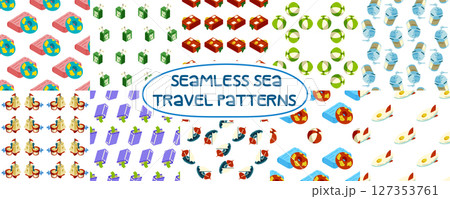 Seamless Summer Sea Travel Patterns 127353761
