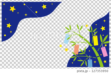 Tanabata vector illustration frame material 127353950