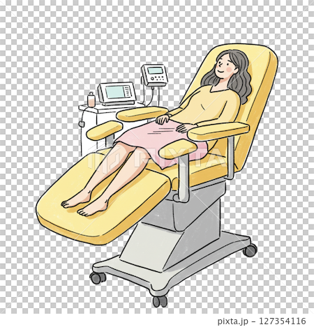 婦人科の検査風景 127354116