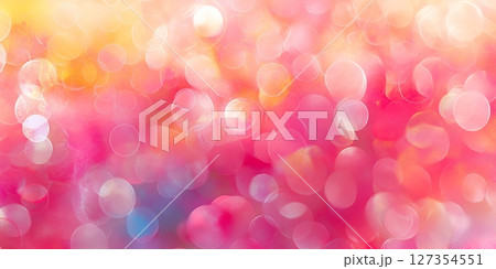 Abstract Pink Orange Bokeh Background Soft Light Circles Texture Design Art Warm Airy Shiny Happy 127354551